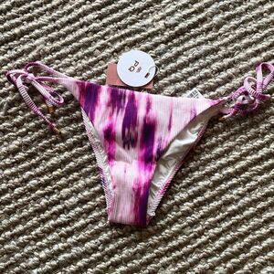 Nwt Anthropologie PilyQ spell tie dye ribbed purple Teeny bikini bottom